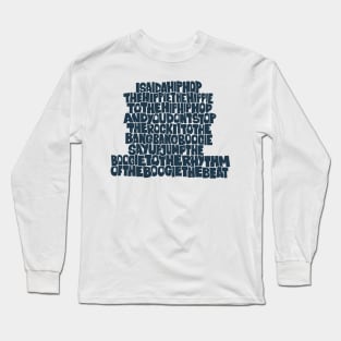 „Rapper's Delight“ Old School Graffiti Design Long Sleeve T-Shirt